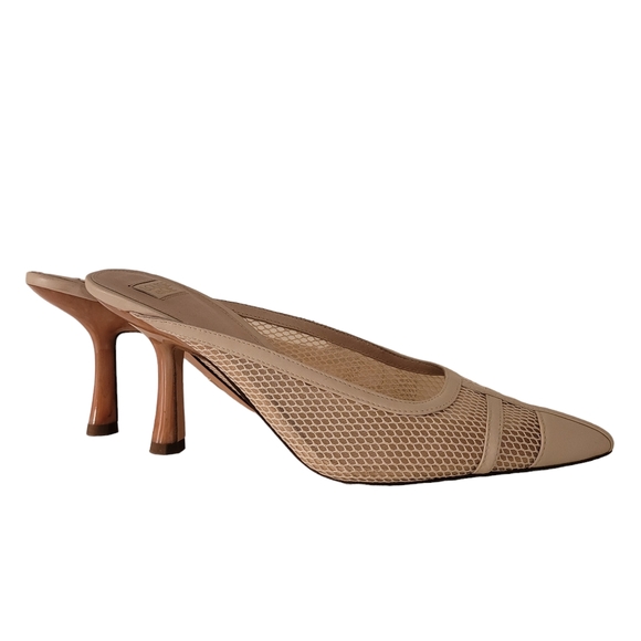 Louise et Cie Women's Cream Leather Slip-on Kianna Mesh Mule sz 10 - Picture 3 of 9